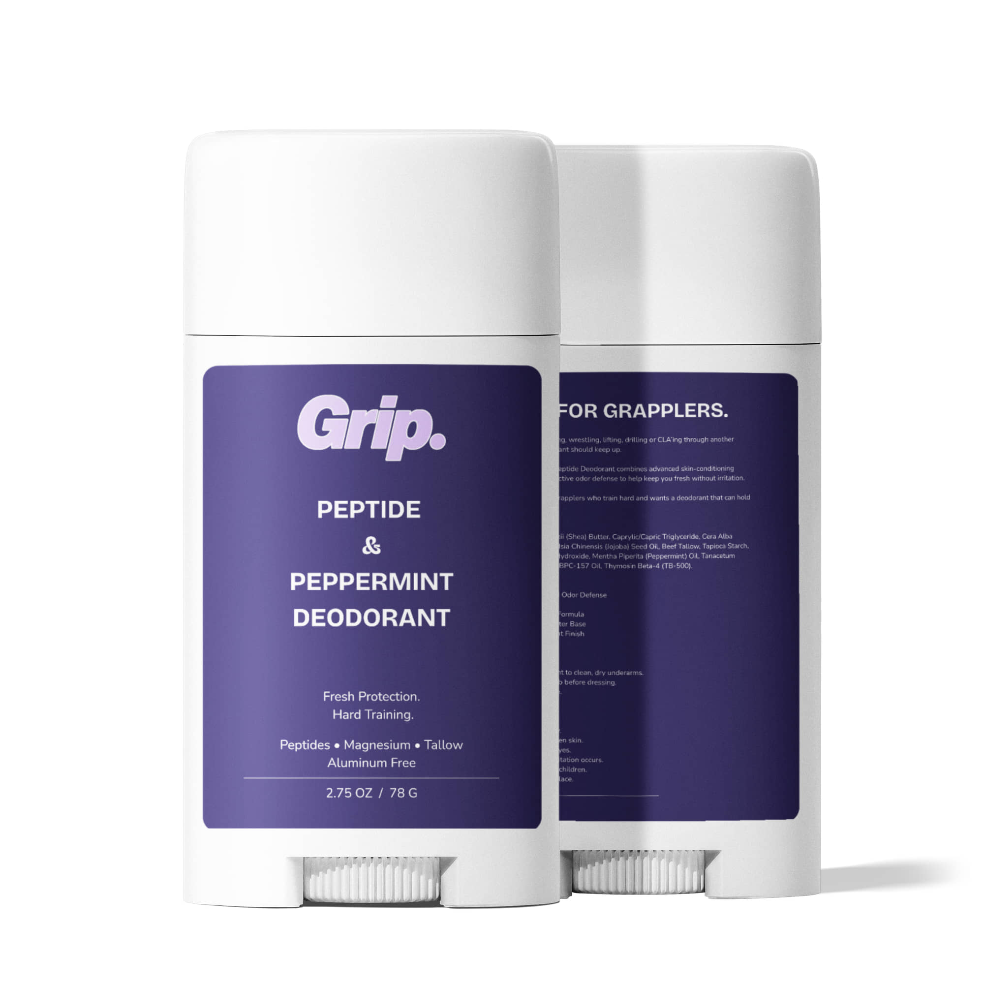 GRIP 2-PACK PEPTIDE & PEPPERMINT DEODORANT