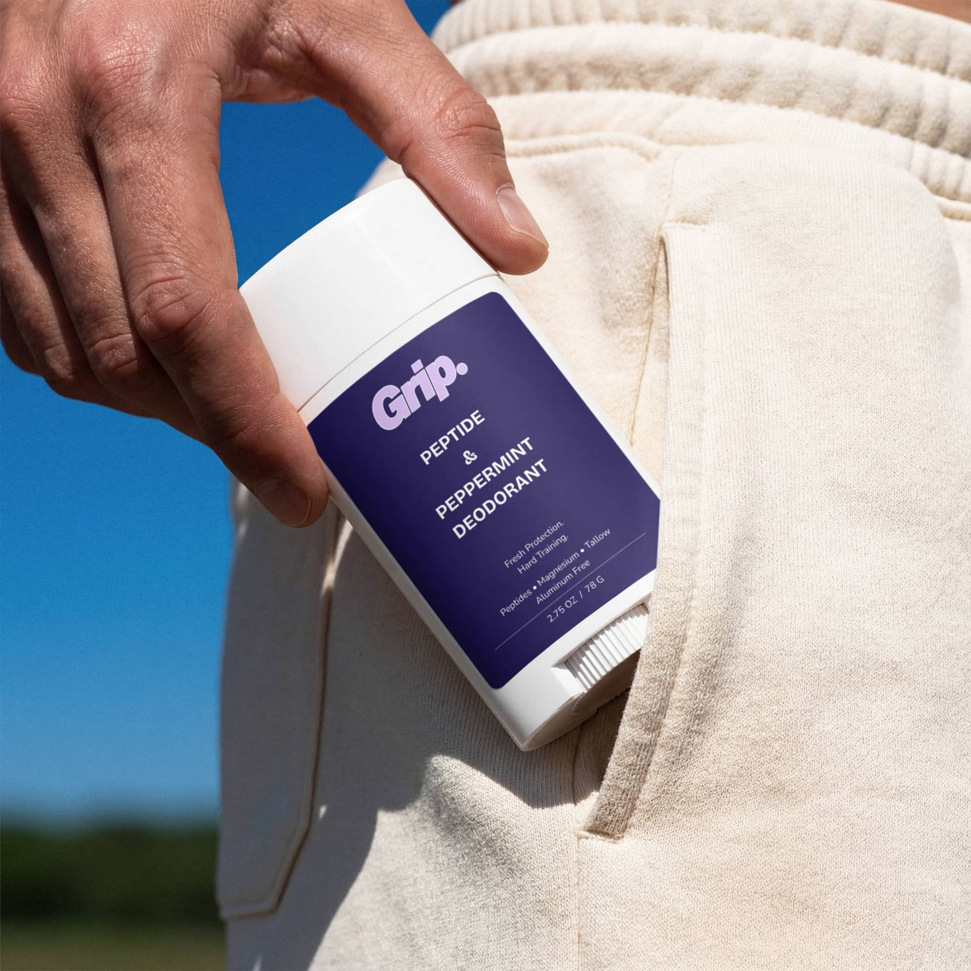 GRIP 2-PACK PEPTIDE & PEPPERMINT DEODORANT